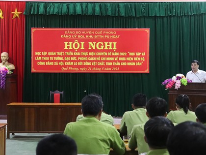 Đảng ủy Ban Quản l&#253; Khu Bảo tồn Thi&#234;n nhi&#234;n P&#249; Hoạt tổ chức Hội nghị học tập chuy&#234;n đề năm 2025 &quot;Học tập v&#224; l&#224;m theo tư tưởng, đạo đức, phong c&#225;ch Hồ Ch&#237; Minh&quot;